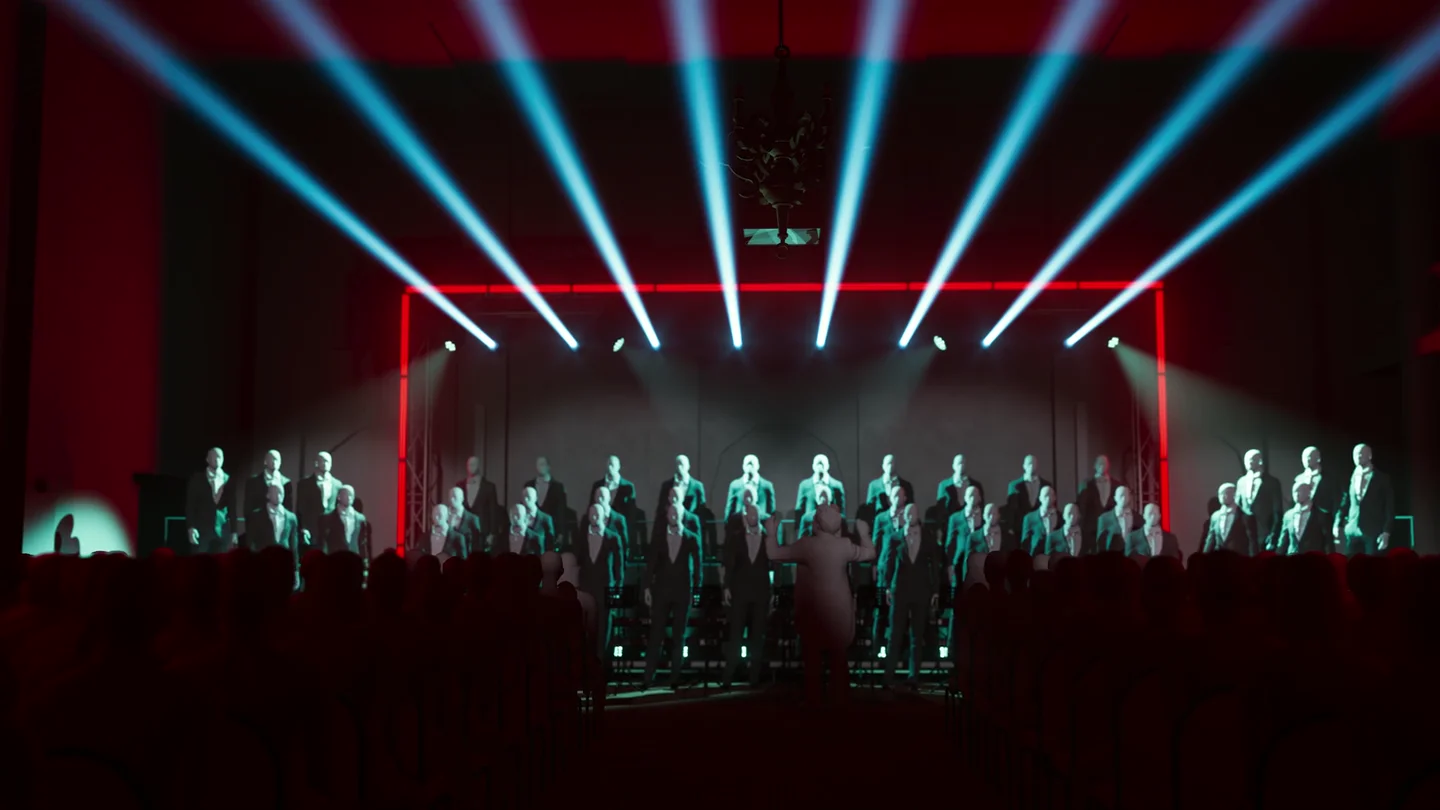 Choras „Momentum“ — 3D apšvietimo vizualizacija